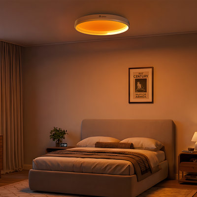 Lumary 16.5" Smart Natural Sky Ceiling Light, 1800K-12000K Circadian Rhythm Flush Mount Light with App & Voice & Remote Control Artificial Skylight