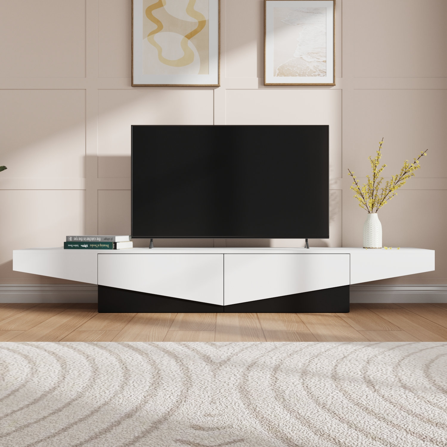 Wade Logan® Bradden 78.7'' W Storage TV Stand & Reviews | Wayfair