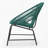 NUSA Outdoor Patio Wicker Chair, Teal PE Rattan Iron Frame, Set of 2, Durable and Stylish Seating for Modern Patios-167494890