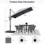 Parasol carré en aluminium gris clair de 8 po avec base et rotation à 360 degrés Murren-481167993-481167990