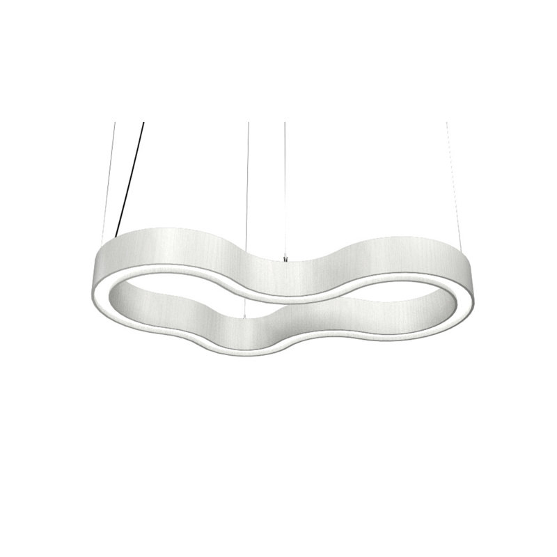 1 - Light LED Pendant, Organic White, 4.72" H x 59.06" W x 32.68" D