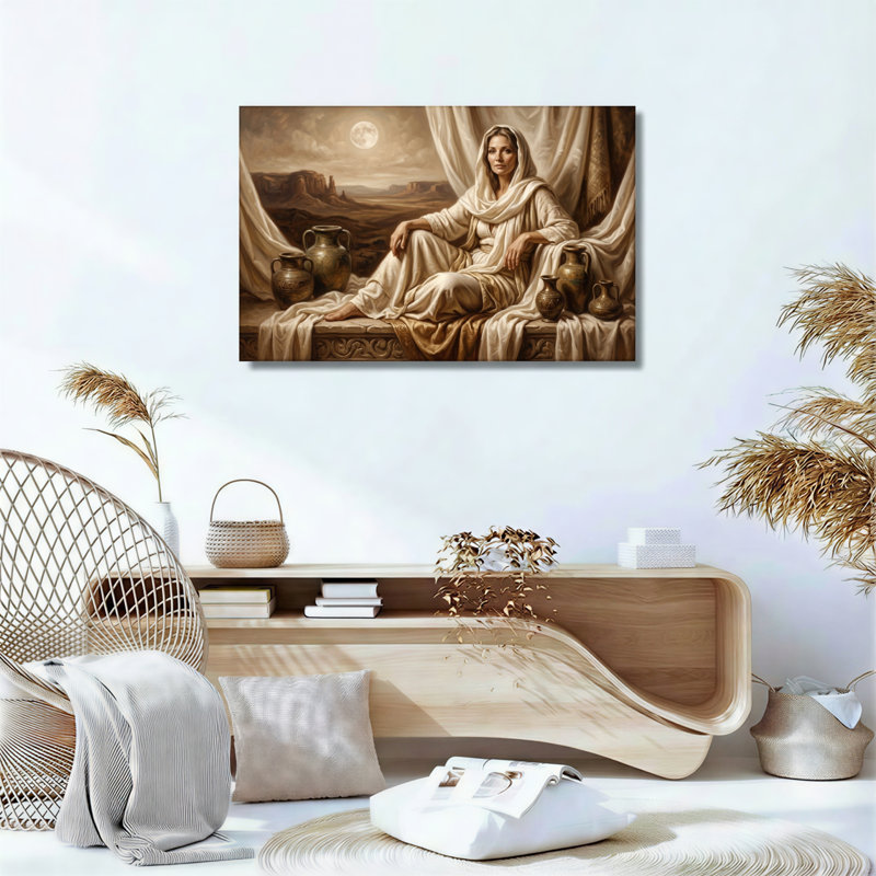 Desert Moon, reproduction d'art sur toile, ensemble de 1, Toile tendue, H 12 po x l 18 po