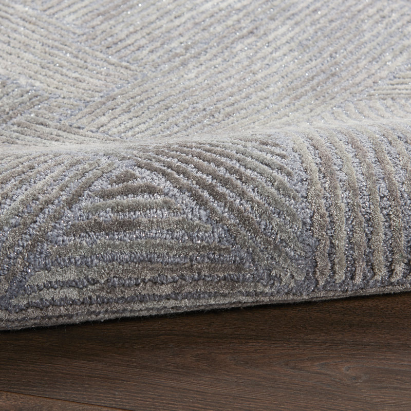 Chrisann Geometric Area Rug in Gray, Rectangle 8'6" x 11'6"