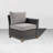 Umeh Wicker Patio Chair with Removable Cushions-82621206