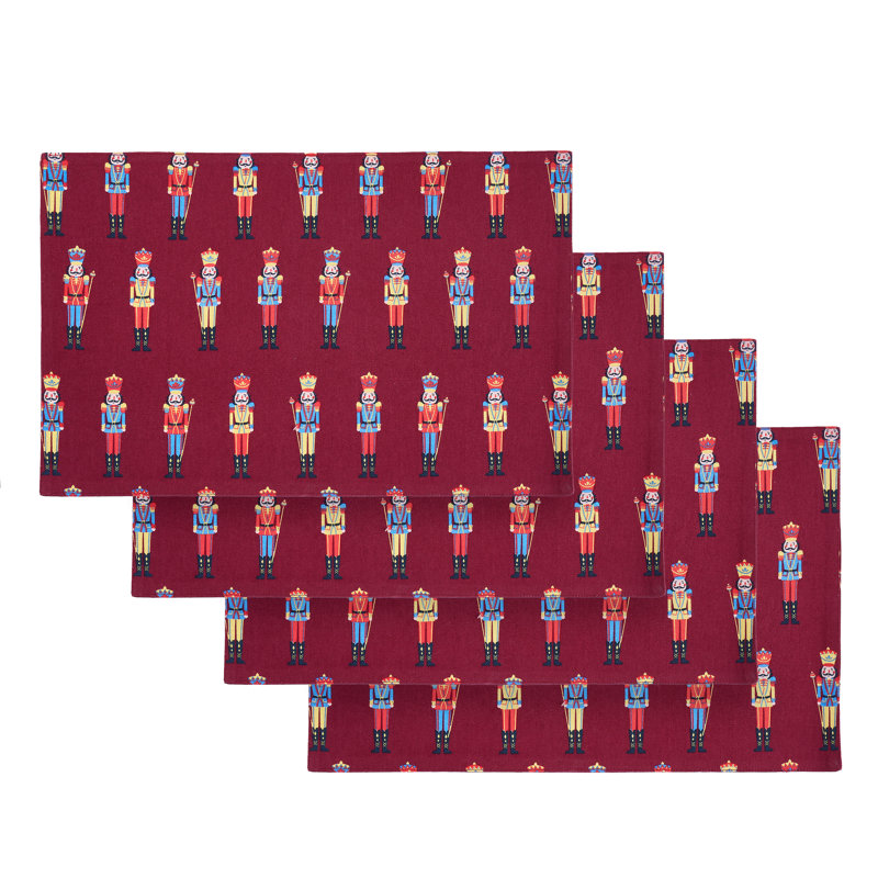 Christmas Nutcracker Cotton Dining Placemat 4 Pack