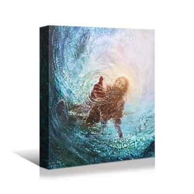 He Raise Me From Drowning Jesus Saved Christian Framed On Canvas