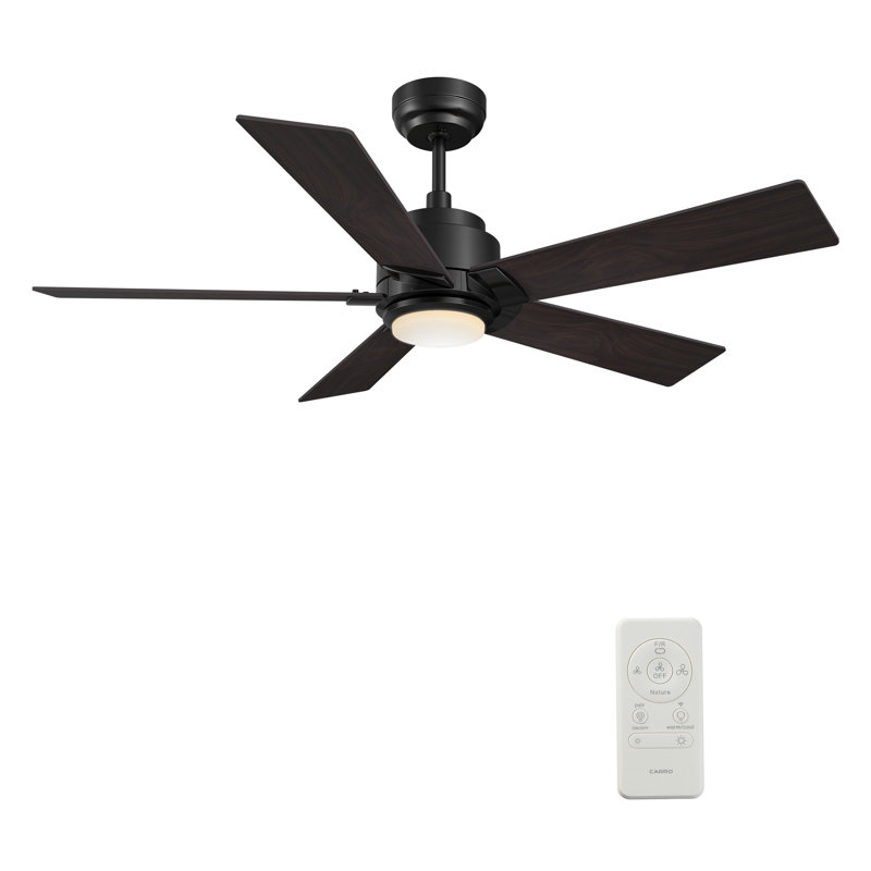 Ventilateur de plafond intelligent avec télécommande Ascender, ensemble d'éclairage inclus, fonctionne avec l'assistant Google, Amazon Alexa et les raccourcis Siri.