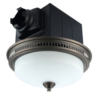110 Cubic Feet Per Minute, 1.5 Sones Bathroom Ventilation Fan with Light