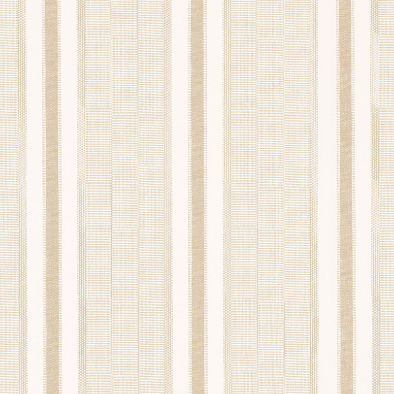 Schumacher x A Rum Fellow Ipala Stripe Vinyl Wallpaper, Bisque