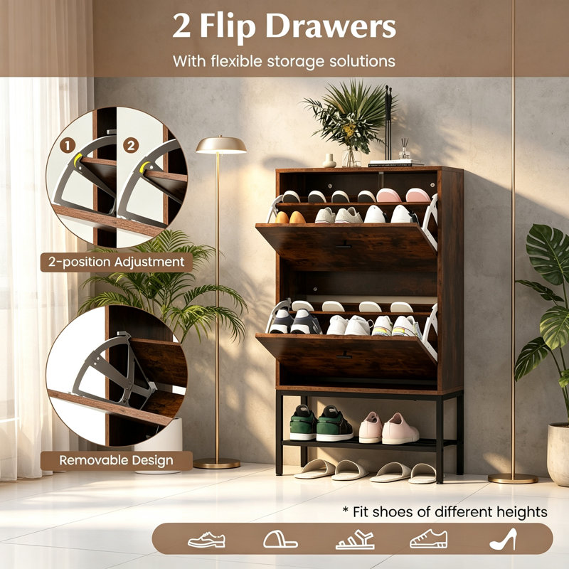 10 Pair Shoe Storage Cabinet