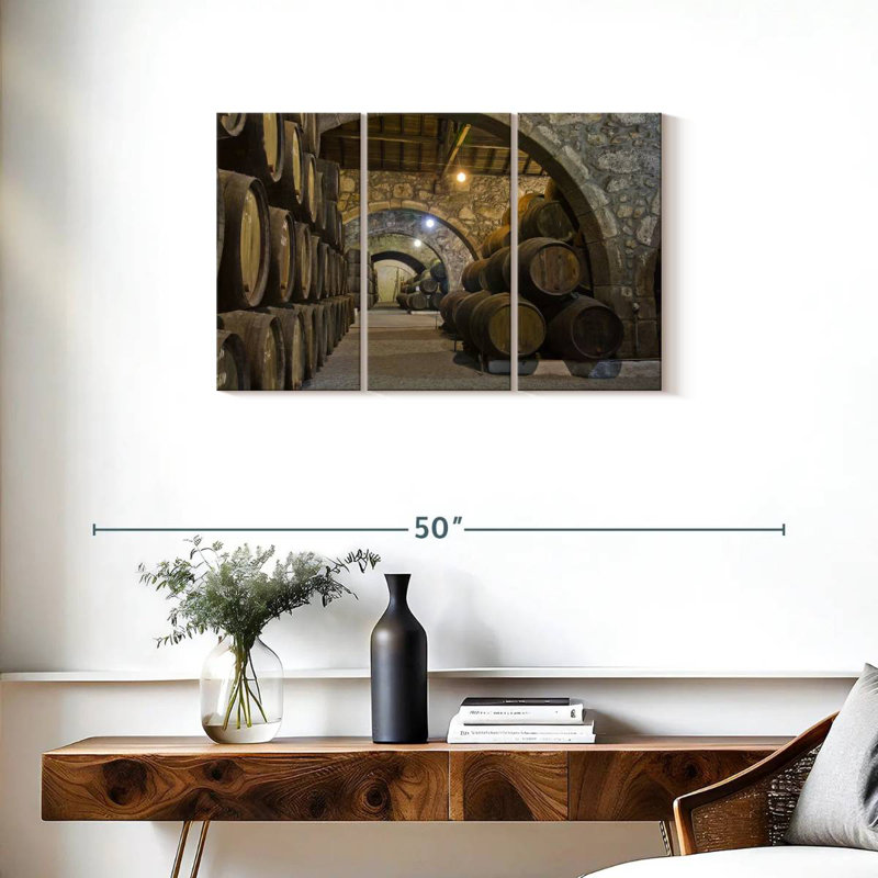 Lilie Cellar Wine Barrels, 20" H x 33" W