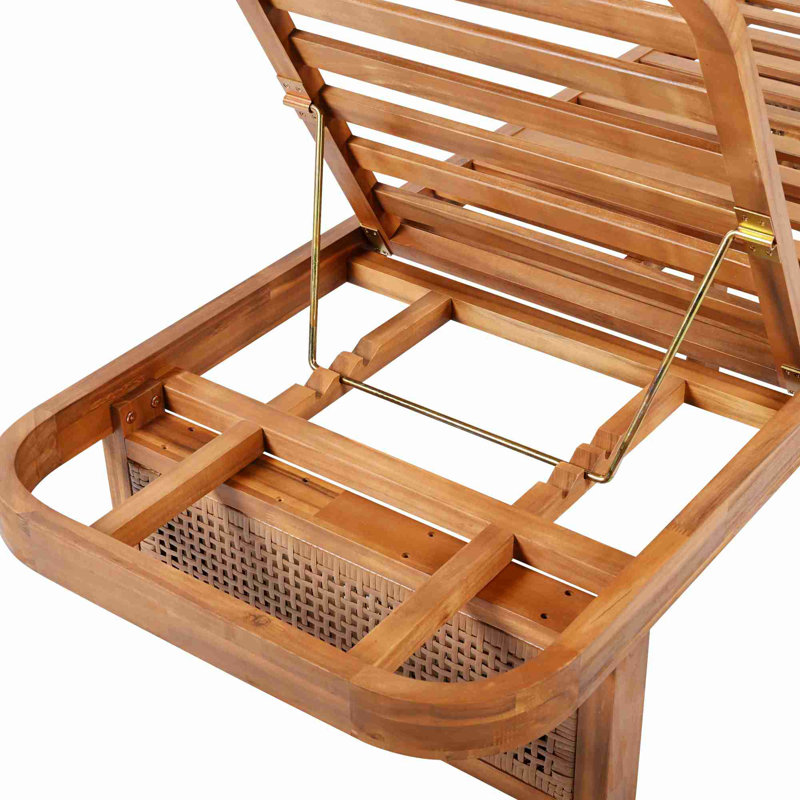2 Pieces Outdoor Lounge Chair with Cushion, 2