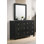 Mobilier de chambre à coucher 1 pièce à 6 tiroirs avec dessus en faux marbre blanc moderne et contemporain