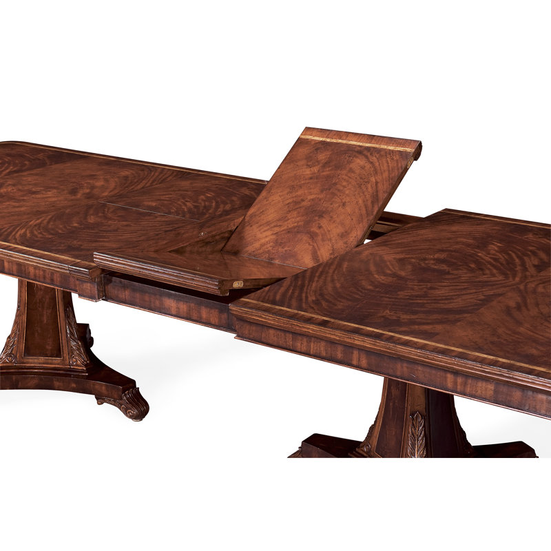 Buckingham Walnut Wood Dining Table, Medium Antique Mahogany