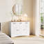 Buffet Farmhouse avec 3 tiroirs et 3 portes d'armoire, tablettes réglables pour le salon, la salle à manger ou le couloir-667638236