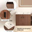 Meuble-lavabo 60 po à fermeture en douceur brun rougeâtre 60 po Armoire méticuleusement conçue à fermeture en douceur pour un usage transitionnel et silencieux