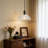 1-light Ribbed Clear Textured Glass Dome Pendant Light-834257349