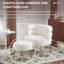 Adelfa Upholstered Armchair with Footstool