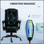 Fauteuil de bureau de massage haut dossier avec soutien lombaire, repose-pieds et fonction d'inclinaison pour un confort ultime-548113768