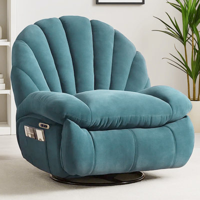 Fauteuil inclinable et pivotant large de style moderne