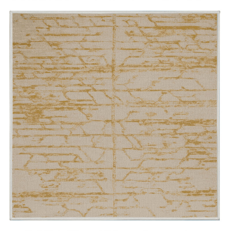 Tapis beige lavable à la machine, Carré 4 pi