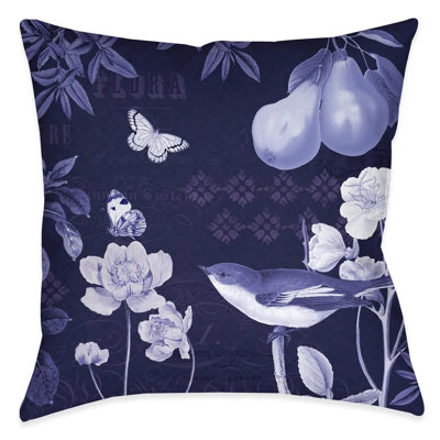 Coussin décoratif d'intérieur Blue Botanical II