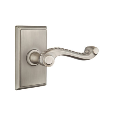Wave/Drop Keyed (Entry) Door Lever with Rectangle Rosette