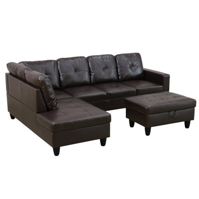 Amielia Faux Leather Sectional