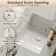 Los Flexi 22" x 16" Undermount Bathroom Sink Rectangular, White Ceramic Vanity Sink with Overflow