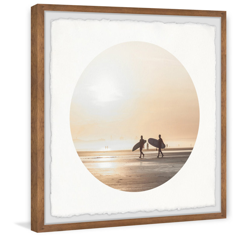 « coucher de soleil »-cadre photo imprimé sur papier, H 18 po x l 18 po x P 1,5 po