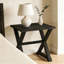 Table d'appoint carrée - Table d'appoint moderne en X | Table de bout, table de chevet ou table de chevet polyvalente pour le salon, la chambre à coucher ou le bureau (22 po x 23,5 po x 23,5 po)-1133775843