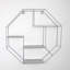 Simia Octagon Metal Floating Shelf