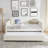 Daybed with Trundle Upholstered Tufted Sofa Bed, Full Size, Boucle Fabric, Beige(83"x58.5"x29.5")