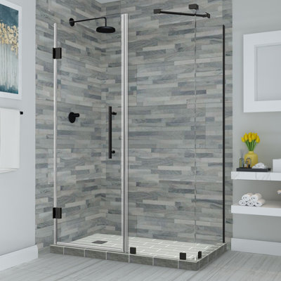 Bromley Frameless 58.25" x 72" Rectangle Hinged Shower Enclosure