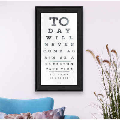 Eye Chart I Framed Wall Art for Living Room, Home Wall Decor for Bedroom by Marla Rae