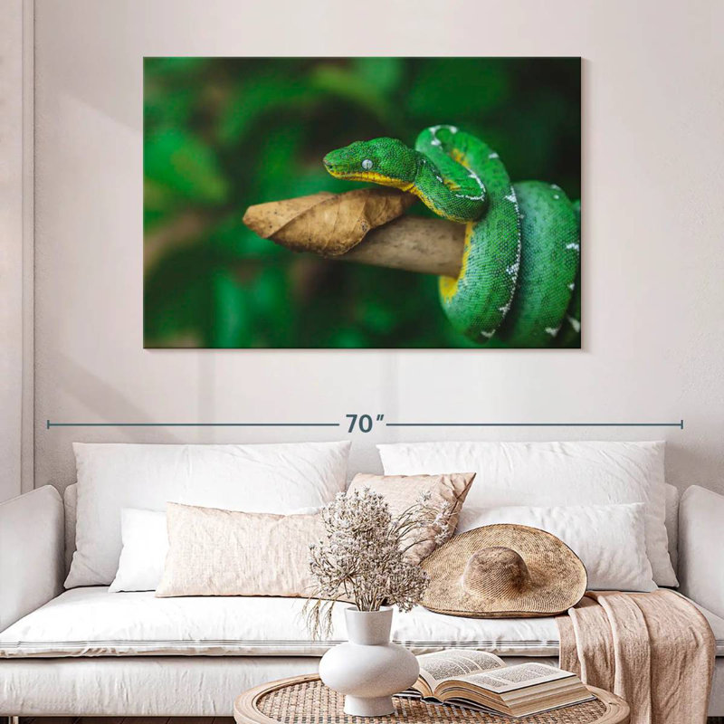 Emerald Tree Snake, 32" H x 48" W