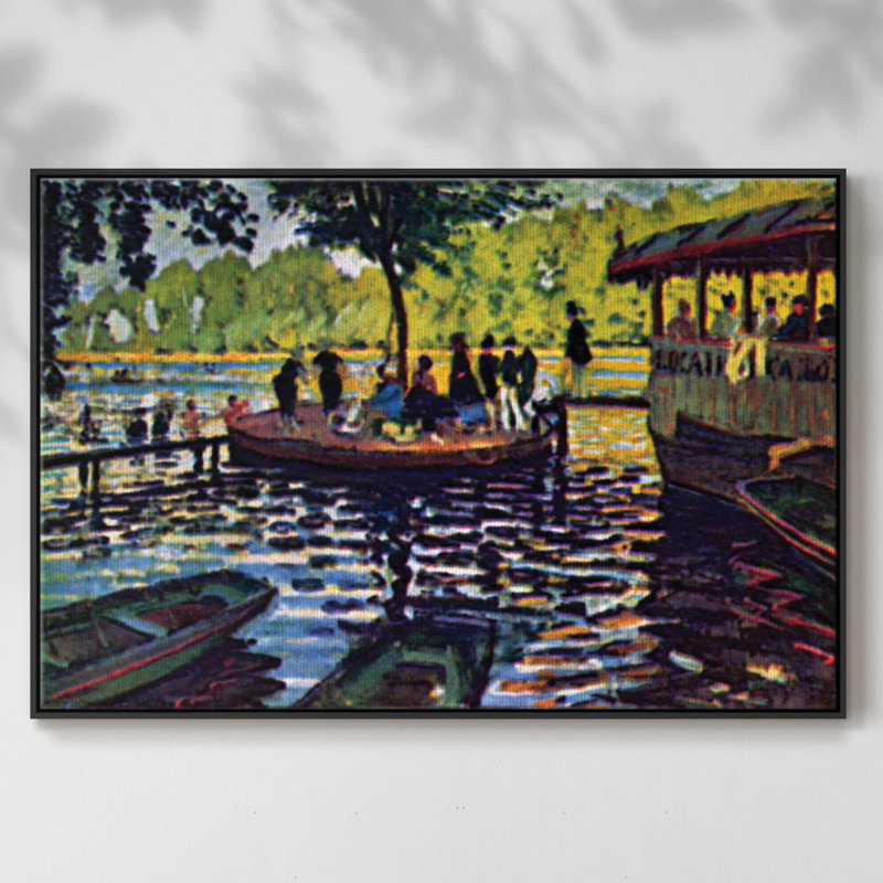 La Grenouillère par Monet sur toile, Noir, H 41 po x l 27 po x P 2 po