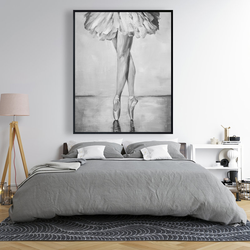 «Ballet Classic Steps - White Living», toile de fond encadrée