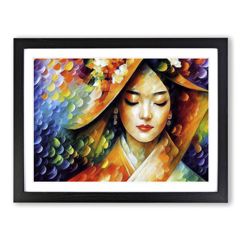 Shimmering Geisha Vol.3 Abstract - Framed Print, Black, 46cm H x 64cm W x 2cm D