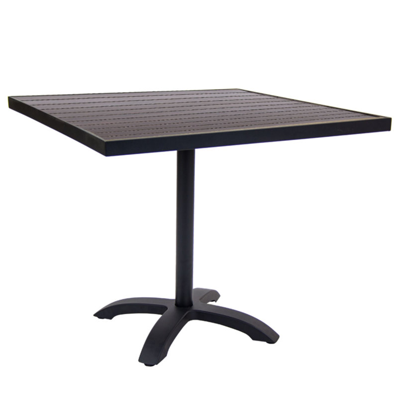 Table de salle à manger en aluminium, P 36 po x L 36 po x H 30 po