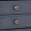 Commode 9 tiroirs Americana, aucun assemblage requis, finition bleu velours côtelé