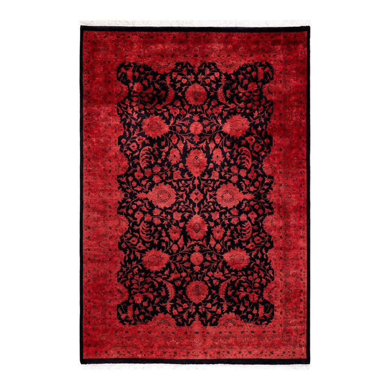 Fine Vibrance One-of-a-Kind 4' 2" x 6' 1" Hand Knotted Area Rug