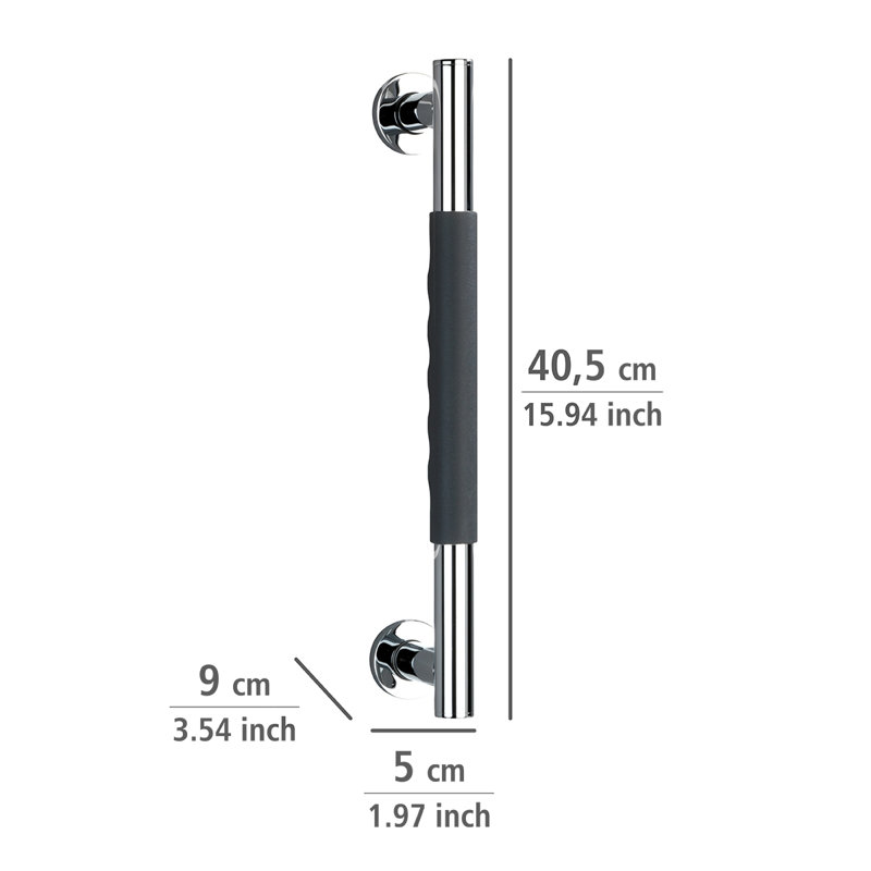 Secura Grab Bar, 5cm H x 40.5cm W x 9cm D