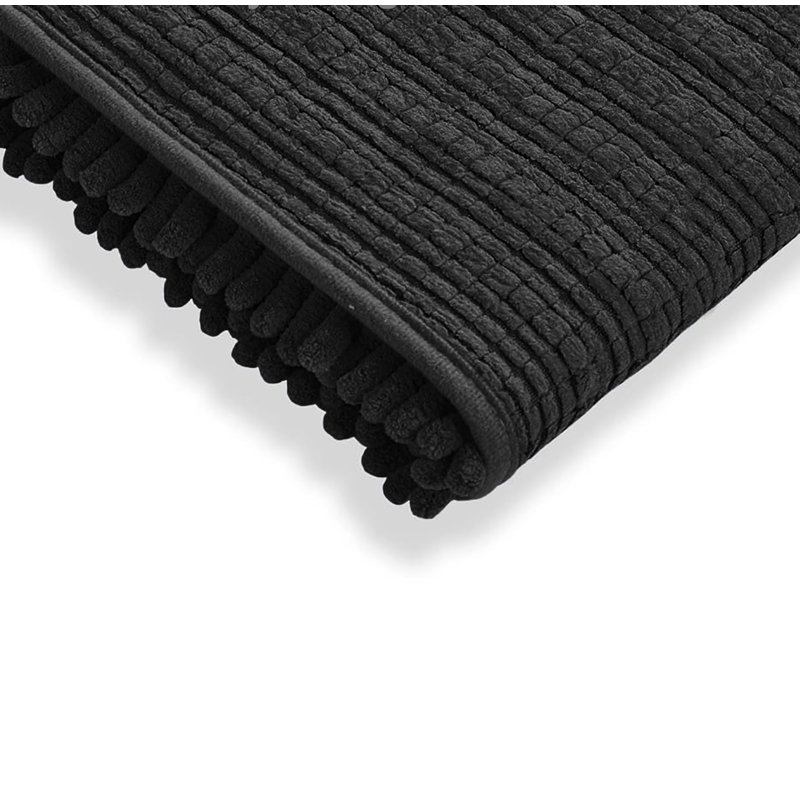 Tapis de salle de bain 47 po X 27 po, Noir
