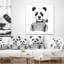 Hipster Pandas noir et blanc - coussin à imprimé animal-30746263-30746259