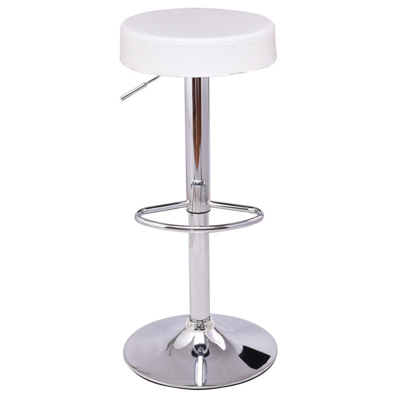 Tabouret pivotant à hauteur réglable, Blanc, 1
