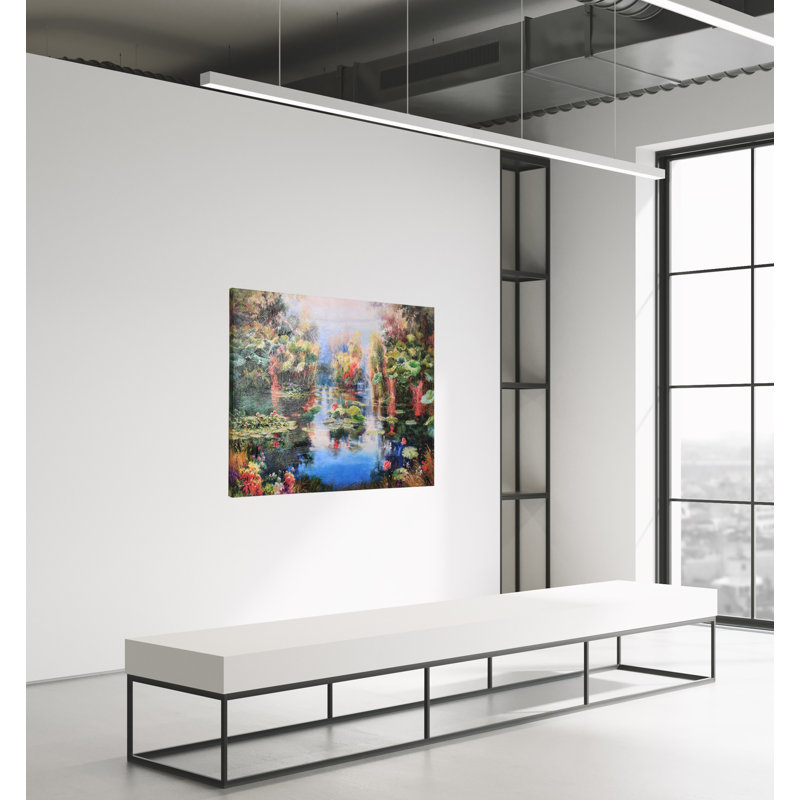 Le Beau Giclee by AFD Home 11158364 Enchanting Pond Diptych Gallery Wrap, 36-Inch by 48-Inch