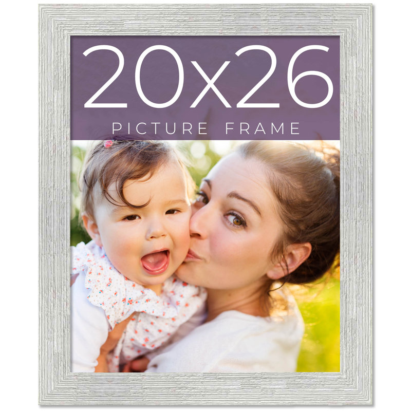 Cadre photo en bois massif Matiza, Blanc, 20 po x 26 po