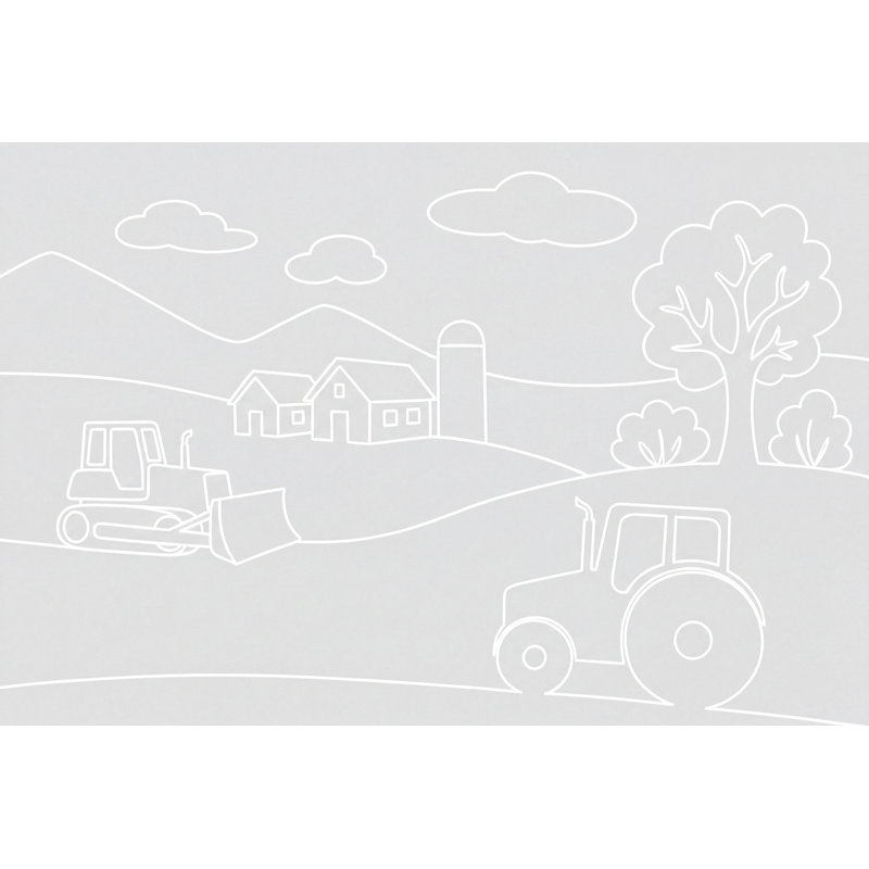 Ferme, papier peint, tracteur, silo, décoration murale amovible, 120 po x 96 po, Peler et coller