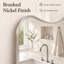 Miroir mural moderne à cadre incurvé, miroir décoratif pour salle de bain-556756323